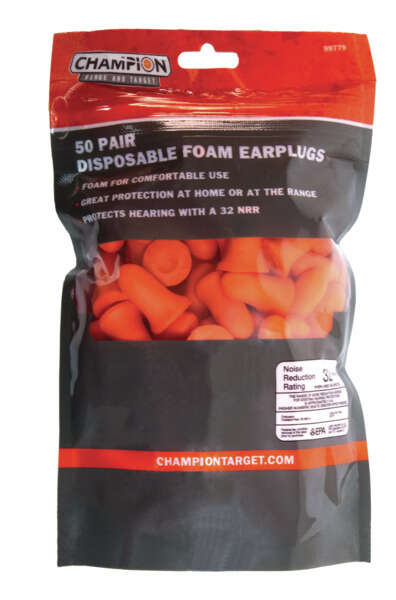 Safety Protection Champion Traps&Targets CHAMPION SHOOTING FOAM PLUGS 50 CT